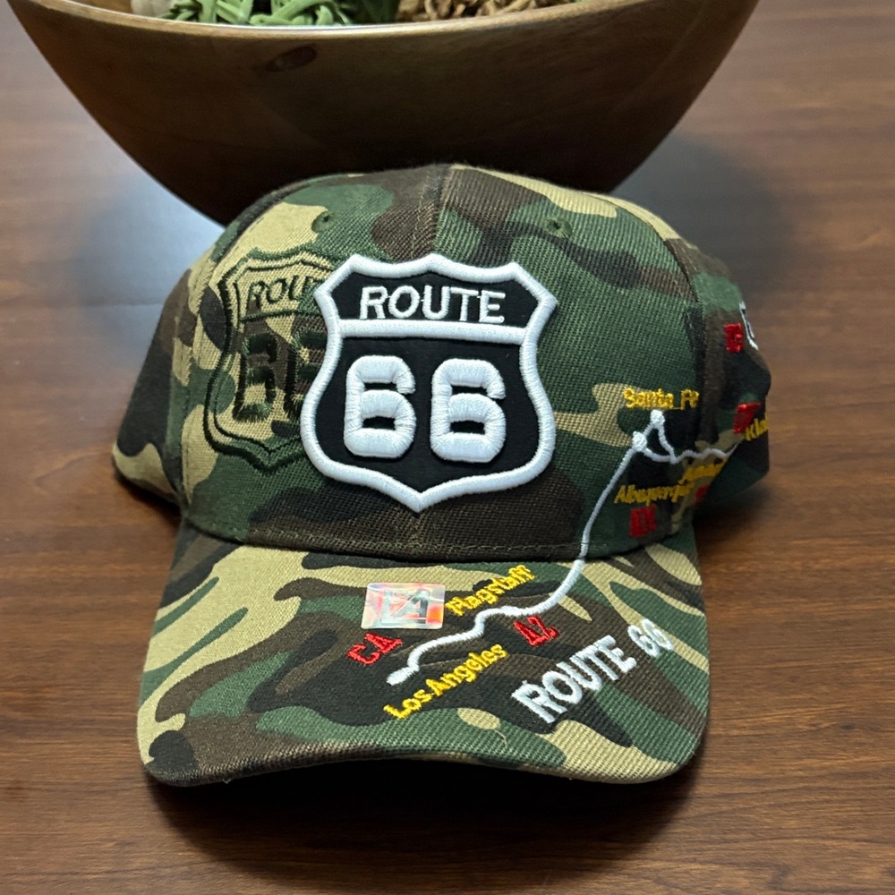 Route 66 Camo Baseball Cap